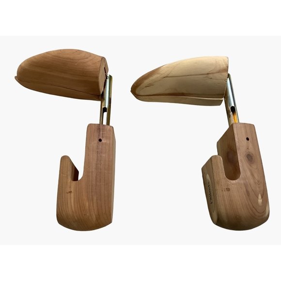 2 Dillard's Wooden Shoe Tree Shapers Stretchers Adjustable M/L Vintage - Picture 5 of 6